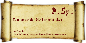 Marecsek Szimonetta névjegykártya